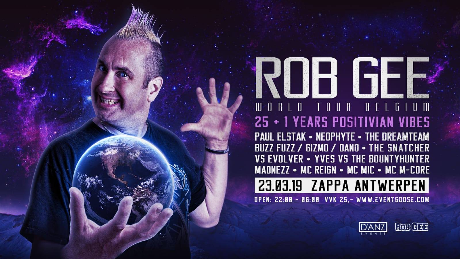 Rob Gee 25 years and more world tour Zappa Antwerp Belgium